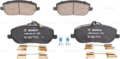 BOSCH 0 986 494 615 - Тормозные колодки, дисковые, комплект autodnr.net