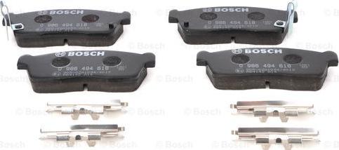 BOSCH 0 986 494 618 - Тормозные колодки, дисковые, комплект autodnr.net