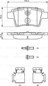 BOSCH 0 986 494 622 - Гальмівні колодки, дискові гальма autocars.com.ua