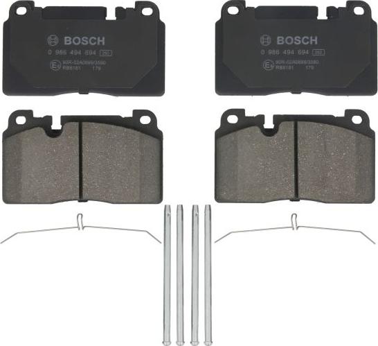 BOSCH 0 986 494 636 - Гальмівні колодки, дискові гальма autocars.com.ua