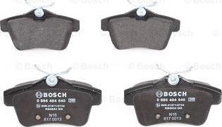 BOSCH 0 986 494 640 - Гальмівні колодки, дискові гальма autocars.com.ua