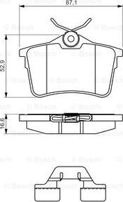 BOSCH 0 986 494 646 - Гальмівні колодки, дискові гальма autocars.com.ua