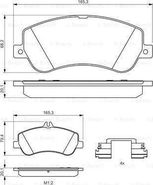 BOSCH 0 986 494 648 - Гальмівні колодки, дискові гальма autocars.com.ua