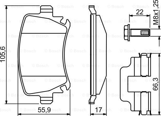 BOSCH 0 986 494 649 - Тормозные колодки, дисковые, комплект autodnr.net