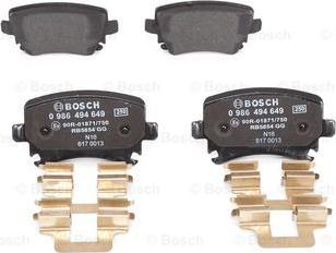 BOSCH 0 986 494 649 - Тормозные колодки, дисковые, комплект autodnr.net