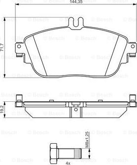 BOSCH 0 986 494 662 - Тормозные колодки, дисковые, комплект avtokuzovplus.com.ua