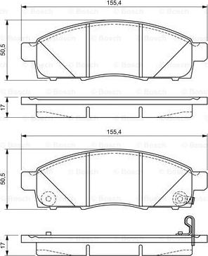 BOSCH 0 986 494 673 - Гальмівні колодки, дискові гальма autocars.com.ua