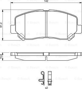 BOSCH 0 986 494 675 - Гальмівні колодки, дискові гальма autocars.com.ua