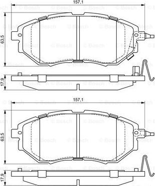 BOSCH 0 986 494 679 - Гальмівні колодки, дискові гальма autocars.com.ua