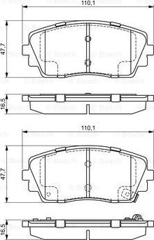 BOSCH 0 986 494 688 - Гальмівні колодки, дискові гальма autocars.com.ua