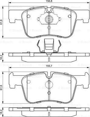 BOSCH 0 986 494 689 - Тормозные колодки, дисковые, комплект avtokuzovplus.com.ua