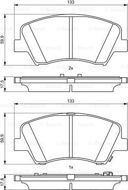 BOSCH 0 986 494 712 - Тормозные колодки, дисковые, комплект autodnr.net