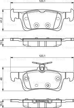 BOSCH 0 986 494 715 - Гальмівні колодки, дискові гальма autocars.com.ua