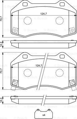 BOSCH 0 986 494 718 - Тормозные колодки, дисковые, комплект avtokuzovplus.com.ua