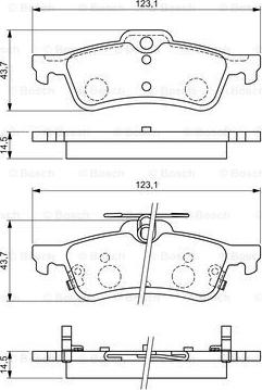 BOSCH 0 986 494 719 - к-т колодок гальмівних autocars.com.ua