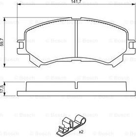 BOSCH 0 986 494 720 - Гальмівні колодки, дискові гальма autocars.com.ua