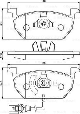 BOSCH 0 986 494 721 - Тормозные колодки, дисковые, комплект avtokuzovplus.com.ua