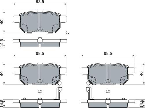 BOSCH 0 986 494 748 - Тормозные колодки, дисковые, комплект avtokuzovplus.com.ua