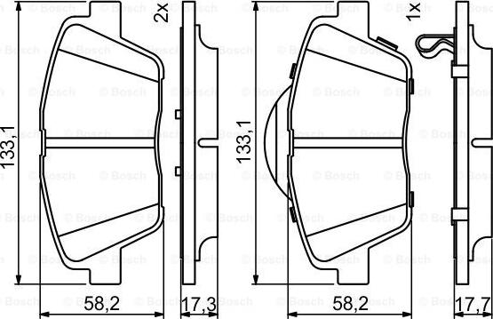 BOSCH 0 986 494 755 - Тормозные колодки, дисковые, комплект avtokuzovplus.com.ua