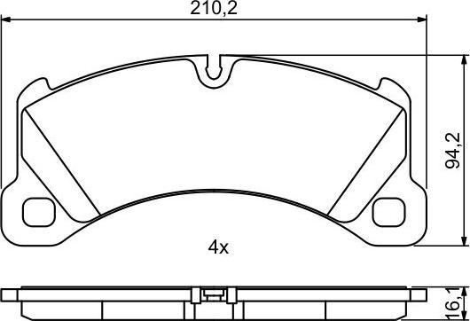 BOSCH 0 986 494 757 - Гальмівні колодки, дискові гальма autocars.com.ua