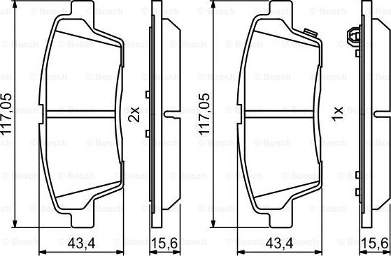 BOSCH 0 986 494 766 - Тормозные колодки, дисковые, комплект avtokuzovplus.com.ua