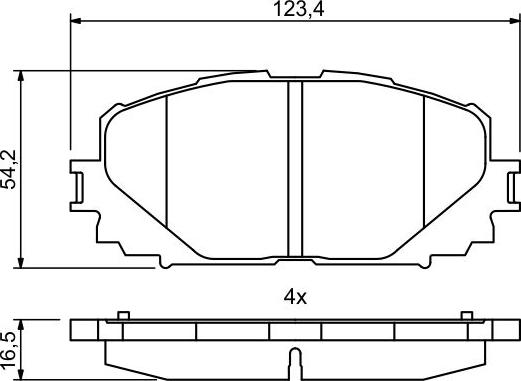 BOSCH 0 986 494 770 - Тормозные колодки, дисковые, комплект avtokuzovplus.com.ua