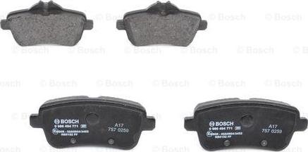 BOSCH 0 986 494 771 - Тормозные колодки, дисковые, комплект autodnr.net