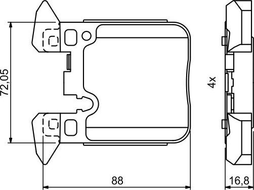 BOSCH 0 986 494 774 - Тормозные колодки, дисковые, комплект avtokuzovplus.com.ua