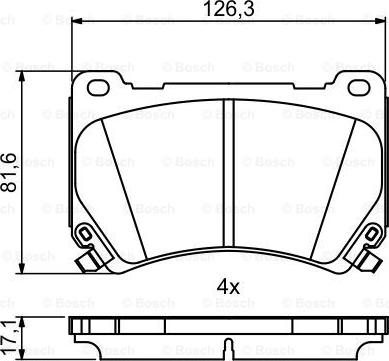 BOSCH 0 986 494 781 - Тормозные колодки, дисковые, комплект avtokuzovplus.com.ua