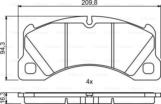 BOSCH 0 986 494 787 - Тормозные колодки, дисковые, комплект avtokuzovplus.com.ua