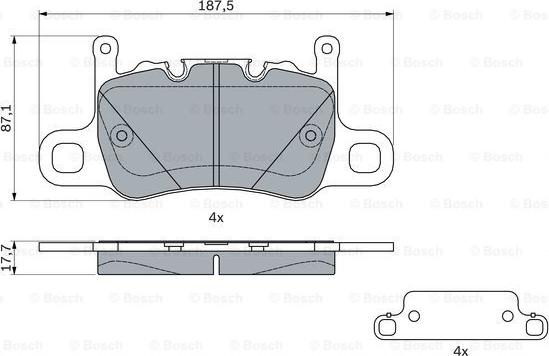 BOSCH 0 986 494 789 - Гальмівні колодки, дискові гальма autocars.com.ua