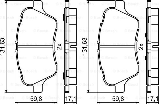 BOSCH 0 986 494 792 - Тормозные колодки, дисковые, комплект autodnr.net