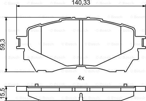 BOSCH 0 986 494 793 - Гальмівні колодки, дискові гальма autocars.com.ua