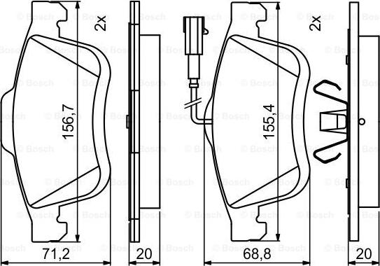 BOSCH 0 986 494 795 - Тормозные колодки, дисковые, комплект avtokuzovplus.com.ua