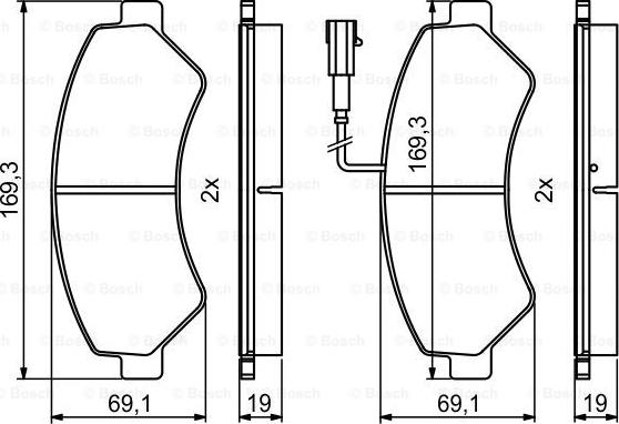 BOSCH 0 986 494 799 - Тормозные колодки, дисковые, комплект avtokuzovplus.com.ua