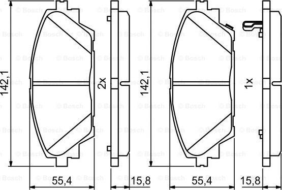 BOSCH 0 986 494 804 - Тормозные колодки, дисковые, комплект avtokuzovplus.com.ua