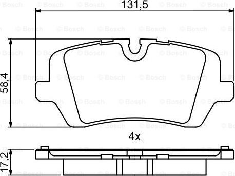 BOSCH 0 986 494 810 - Гальмівні колодки, дискові гальма autocars.com.ua