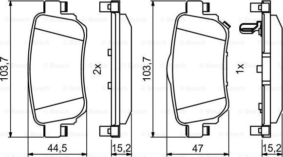 BOSCH 0 986 494 816 - Тормозные колодки, дисковые, комплект avtokuzovplus.com.ua