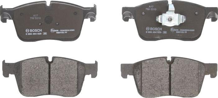 BOSCH 0 986 494 829 - Гальмівні колодки, дискові гальма autocars.com.ua