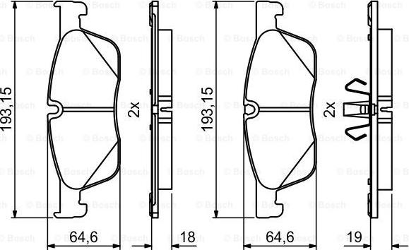 BOSCH 0 986 494 831 - Гальмівні колодки, дискові гальма autocars.com.ua