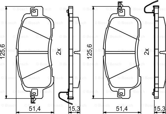 BOSCH 0 986 494 832 - Гальмівні колодки, дискові гальма autocars.com.ua