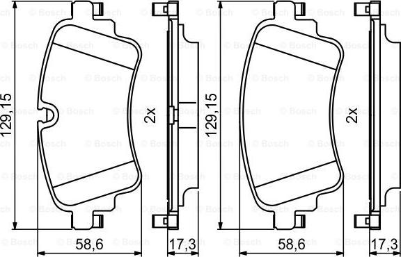 BOSCH 0 986 494 833 - Комплект гальмівних колодок з 4 шт. дисків autocars.com.ua