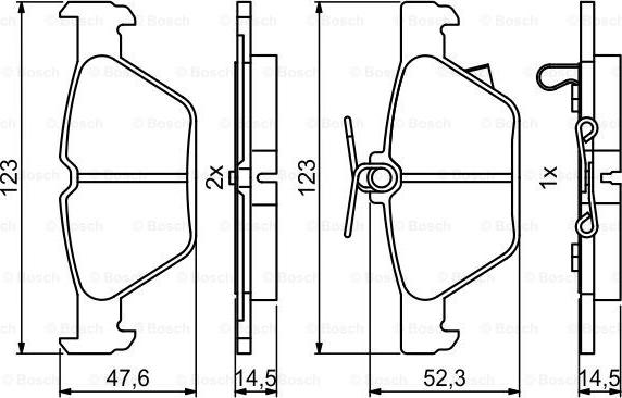 BOSCH 0 986 494 836 - Тормозные колодки, дисковые, комплект avtokuzovplus.com.ua