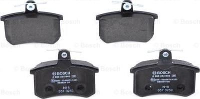 BOSCH 0 986 494 846 - Тормозные колодки, дисковые, комплект autodnr.net