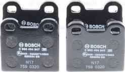 BOSCH 0 986 494 847 - Тормозные колодки, дисковые, комплект avtokuzovplus.com.ua