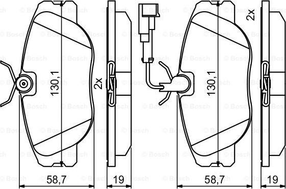 BOSCH 0 986 494 851 - Гальмівні колодки, дискові гальма autocars.com.ua