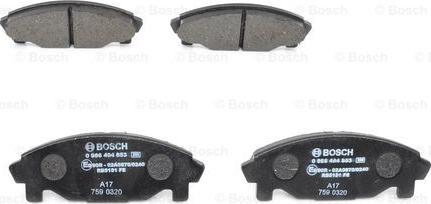 BOSCH 0 986 494 853 - Тормозные колодки, дисковые, комплект avtokuzovplus.com.ua