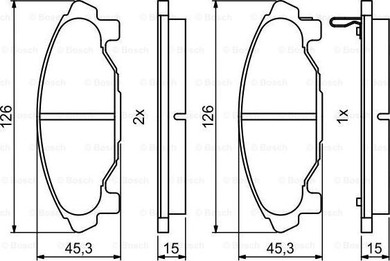 BOSCH 0 986 494 853 - Тормозные колодки, дисковые, комплект avtokuzovplus.com.ua