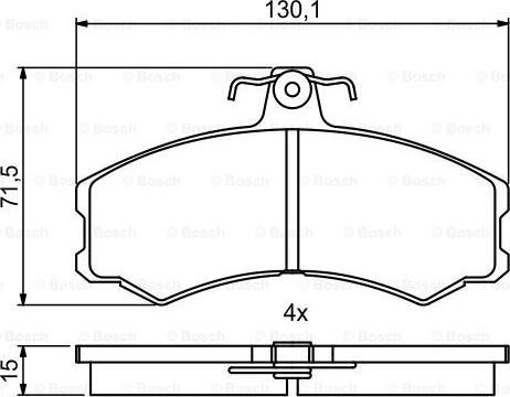 BOSCH 0 986 494 866 - Гальмівні колодки, дискові гальма autocars.com.ua