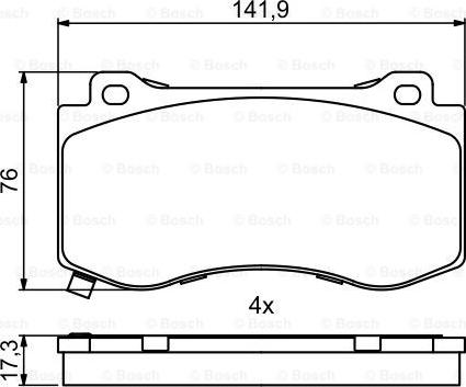 BOSCH 0 986 494 870 - Колодки торм диск к-т перед Chrysler 300C  Jeep Grand Cherokee III SRT autodnr.net